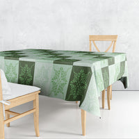 Sage Green Manta Ray Hawaiian Quilt Motif Tablecloth