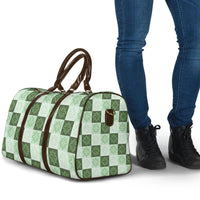 Sage Green Manta Ray Hawaiian Quilt Motif Travel Bag