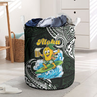 Aloha Hawaii Mango Surfing Laundry Basket Polynesian Style