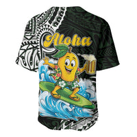 Aloha Hawaii Mango Surfing Baseball Jersey Polynesian Style