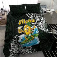 Aloha Hawaii Mango Surfing Bedding Set Polynesian Style