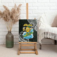 Aloha Hawaii Mango Surfing Canvas Wall Art Polynesian Style