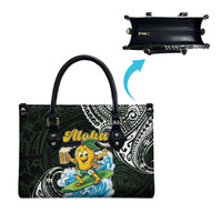 Aloha Hawaii Mango Surfing Leather Bag Polynesian Style