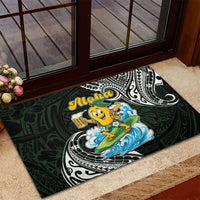 Aloha Hawaii Mango Surfing Rubber Doormat Polynesian Style