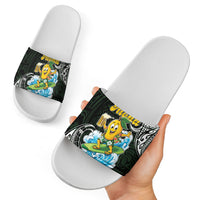 Aloha Hawaii Mango Surfing Slide Sandals Polynesian Style