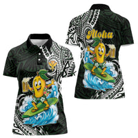 Aloha Hawaii Mango Surfing Women Polo Shirt Polynesian Style