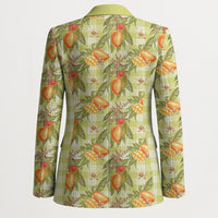 Vintage Hawaii Mango Blazer Yellow Green Hawaiian Palaka
