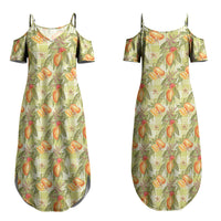 Vintage Hawaii Mango Couples Matching Summer Maxi Dress and Long Sleeve Button Shirt Yellow Green Hawaiian Palaka