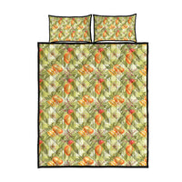 Vintage Hawaii Mango Quilt Bed Set Yellow Green Hawaiian Palaka