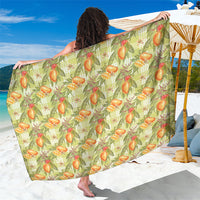 Vintage Hawaii Mango Sarong Yellow Green Hawaiian Palaka