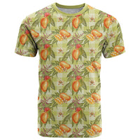 Vintage Hawaii Mango T Shirt Yellow Green Hawaiian Palaka