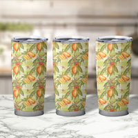 Vintage Hawaii Mango Tumbler Cup Yellow Green Hawaiian Palaka