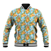 Vintage Hawaii Mango Baseball Jacket Blue Hawaiian Palaka