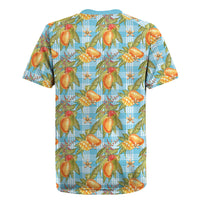 Vintage Hawaii Mango Rugby Jersey Blue Hawaiian Palaka
