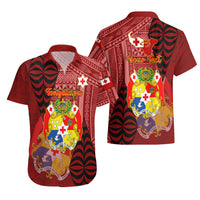 Personalized Tonga Hawaiian Shirt Coat Of Arms Tongatapu With Ngatu Pattern LT05 - Polynesian Pride