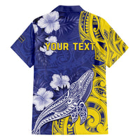Personalised Nauru 92nd Anniversary Of Angam Family Matching Off The Shoulder Long Sleeve Dress and Hawaiian Shirt Polynesian Whale Pattern LT05 - Polynesian Pride