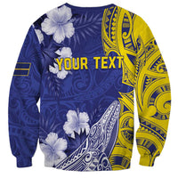 Personalised Nauru 92nd Anniversary Of Angam Sweatshirt Polynesian Whale Pattern