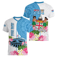 fiji-day-women-v-neck-t-shirt-tanoa-hibiscus-fijian-tapa-masi-pattern