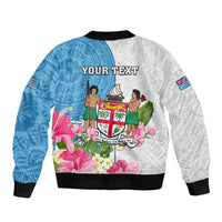 personalized-fiji-day-sleeve-zip-bomber-jacket-tanoa-hibiscus-fijian-tapa-masi-pattern