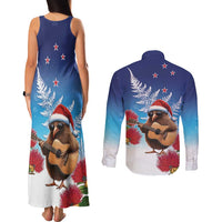 New Zealand Kiwi Christmas Couples Matching Tank Maxi Dress and Long Sleeve Button Shirt Xmas Vibe