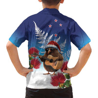 New Zealand Kiwi Christmas Family Matching Off Shoulder Maxi Dress and Hawaiian Shirt Xmas Vibe LT05 - Polynesian Pride