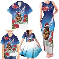 New Zealand Kiwi Christmas Family Matching Tank Maxi Dress and Hawaiian Shirt Xmas Vibe LT05 - Polynesian Pride