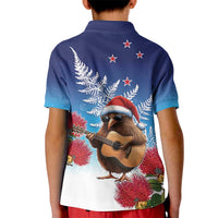New Zealand Kiwi Christmas Kid Polo Shirt Xmas Vibe LT05 - Polynesian Pride