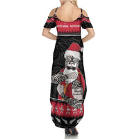 New Zealand Santa Tiki Christmas Summer Maxi Dress Meri Kirihimete LT05 - Polynesian Pride