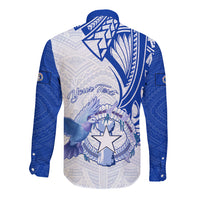 Personalised Northern Mariana Islands Commonwealth Day Long Sleeve Button Shirt Simple Style LT05 - Polynesian Pride