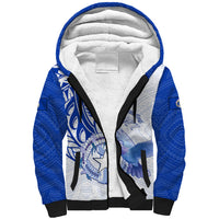 Personalised Northern Mariana Islands Commonwealth Day Sherpa Hoodie Simple Style LT05 Unisex Blue - Polynesian Pride
