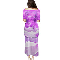 Personalised Pasifika Festival Puletasi Violet Tropical Turtle LT05 - Polynesian Pride
