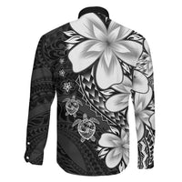 Polynesia Romantic Valentine Family Matching Mermaid Dress and Hawaiian Shirt Sea Turtle Couple With Black Plumeria LT05 - Polynesian Pride