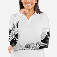 Polynesia Romantic Valentine Arm Sleeves Sea Turtle Couple With White Plumeria