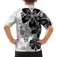 Polynesia Romantic Valentine Family Matching Tank Maxi Dress and Hawaiian Shirt Sea Turtle Couple With White Plumeria