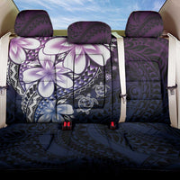 Polynesia Romantic Valentine Back Car Seat Cover Sea Turtle Couple With Purple Gradient Plumeria