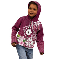 Personalised Cook Island Mangaia Gospel Day Kid Hoodie Floral Tribal Pattern