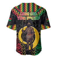 Vanuatu 46th Anniversary Independence Day Baseball Jersey Melanesian Warrior With Sand Drawing Pattern LT05 - Polynesian Pride