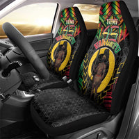 Vanuatu 45th Anniversary Independence Day Car Seat Cover Melanesian Warrior With Sand Drawing Pattern LT05