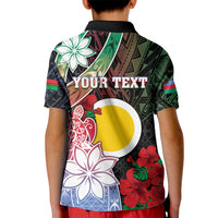 Personalised Vanuatu Shefa Day Kid Polo Shirt Floral Pattern
