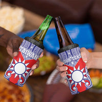 Personalised Taiwan 4 in 1 Can Cooler Tumbler Austronesian Tribal Tattoo Red - Polynesian Pride