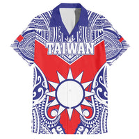 Personalised Taiwan Hawaiian Shirt Austronesian Tribal Tattoo Red - Polynesian Pride