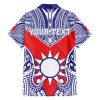 Personalised Taiwan Hawaiian Shirt Austronesian Tribal Tattoo Red - Polynesian Pride