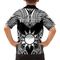 Personalised Taiwan Family Matching Tank Maxi Dress and Hawaiian Shirt Austronesian Tribal Tattoo Black - Polynesian Pride