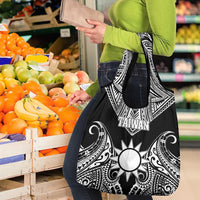 Taiwan Grocery Bag Austronesian Tribal Tattoo Black - Polynesian Pride