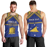 Personalised Tokelau Happy Tokehega Day Men Tank Top Polynesian Tribal Tattoo