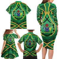 Cook Islands Constitution Day Family Matching Long Sleeve Bodycon Dress and Hawaiian Shirt 60th Anniversary - Polynesian Pride