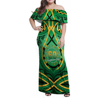 Cook Islands Constitution Day Family Matching Off Shoulder Maxi Dress and Hawaiian Shirt 60th Anniversary - Polynesian Pride