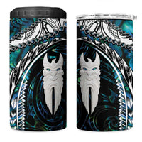 New Zealand Aotearoa 4 in 1 Can Cooler Tumbler Maori Hei Rehua Paua Shell Glitter Green LT05 One Size: 16 oz Green - Polynesian Pride