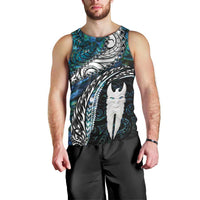 New Zealand Aotearoa Men Tank Top Maori Hei Rehua Paua Shell Glitter Green LT05 - Polynesian Pride
