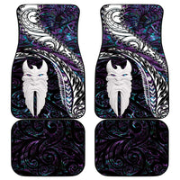 New Zealand Aotearoa Car Mats Maori Hei Rehua Paua Shell Glitter Purple